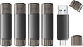 JOIOT 32GB USB C Flash Drive Dual USB 3.0 Flash Drive Type C + USB A Portable Type-C Flash Drive 2-in-1 USB-C Thumb Drive for Smartphone Tablet Computer Mac iPhone 15 (5 Packs)