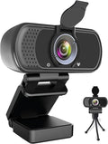 1080P Webcam with Microphone, HD Webcam Web Camera with Tripod Stand, Widescreen USB Computer Camera, Streaming Mic Web cam for Online Calling/Conferencing,Facetime/YouTube Desktop Laptop PC