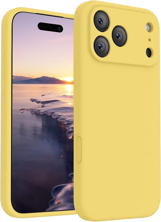 FireNova Magnetic for iPhone 17 Pro Max Case, Compatible with MagSafe, [Integrated Silicone Camera Control Button] [Camera Protection] Anti-Scratch Microfiber Lining Phone Case, 6.9", Yellow