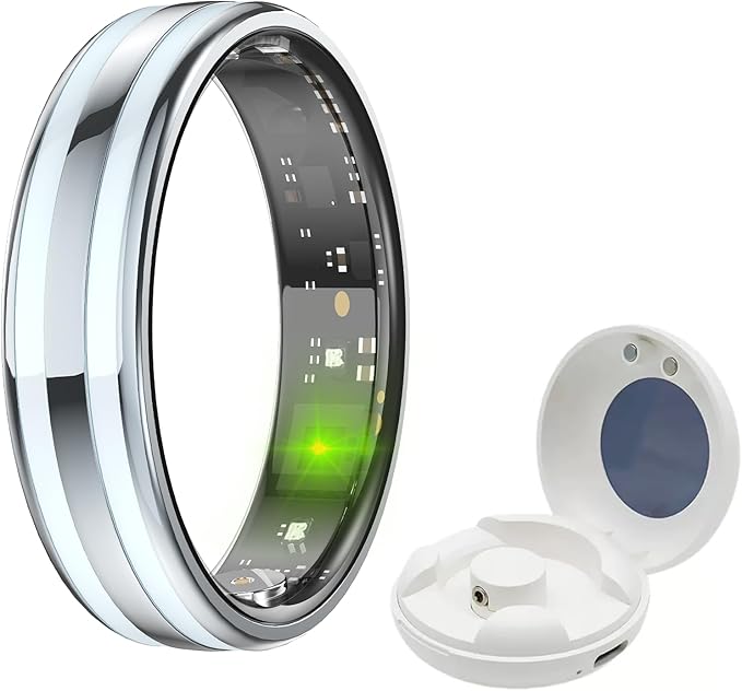 Smart Ring for Women Health Ring Fitness Ring Fitness Tracker with Sleep Heart Rate Monitoring Pedometer Calorie for Android iOS