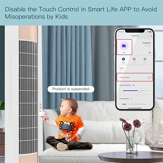 MoesGo 2nd Generation Smart Bluetooth Fingerbot Plus, Wireless Smart Light Switch Button Pusher Bot, Remote Control Smart Life Tuya App, Add Fingerbot Hub Make it Compatible Alexa and Google Home