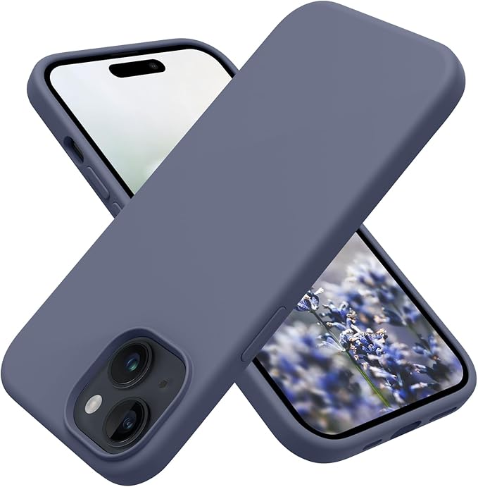 OTOFLY Compatible with iPhone 15 Case, Silicone Shockproof Slim Thin Phone Case for iPhone 15 (6.1 inch),(Lavender)