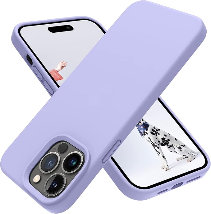 OTOFLY Designed for iPhone 14 Pro Case, Silicone Shockproof Slim Thin Phone Case for iPhone 14 Pro 6.1 inch (Light Purple)