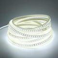 120V LED Strip Lghts 49.2FT Cold White 6000K Super Bright Rope Lights for Outside IP67 Waterproof LED Light Strip for Kitchen Cabinets Living Room Deck Yard Garage