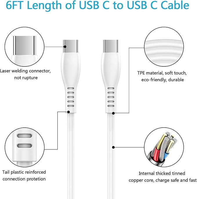 Charger for Samsung Galaxy A37 A57 A17 A56 A26 A36 5G, Fast Phone Charger Wall Adapter Charging Plug Block with 6ft USB C Cable for S25 S24 S23 S22 Ultra 5G S21 FE S10 S10e S9 S8 Plus
