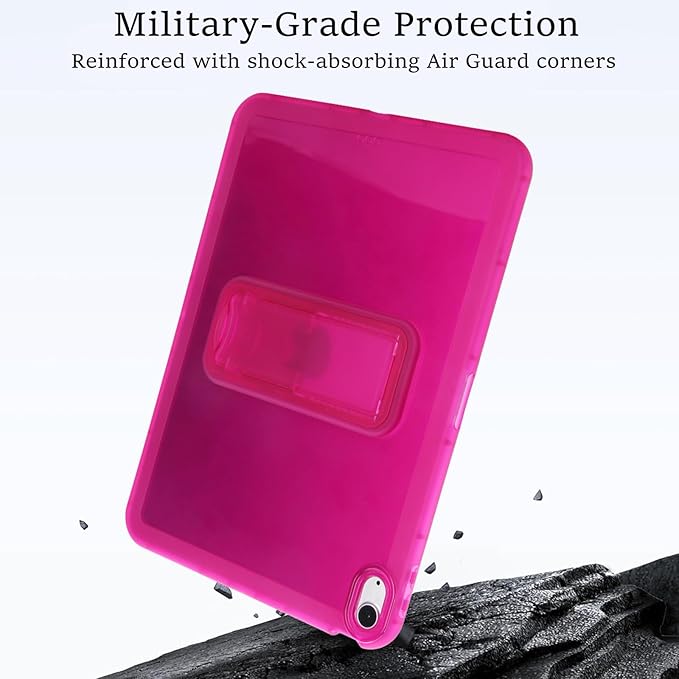 Slim Case for iPad Air 11-inch M4/M3/M2 (2026/2025/2024), Built-in Kickstand Non-Slip Shockproof Rugged Protective for Women Men, Rose