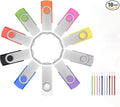 FEBNISCTE Flash-Drive 8 GB 10 Pack 2.0 USB Thumb Drive USB Drive Pack USB- Flash-Drives Memory Stick Jump Drive Zip-Drive for File Backup and Transfer