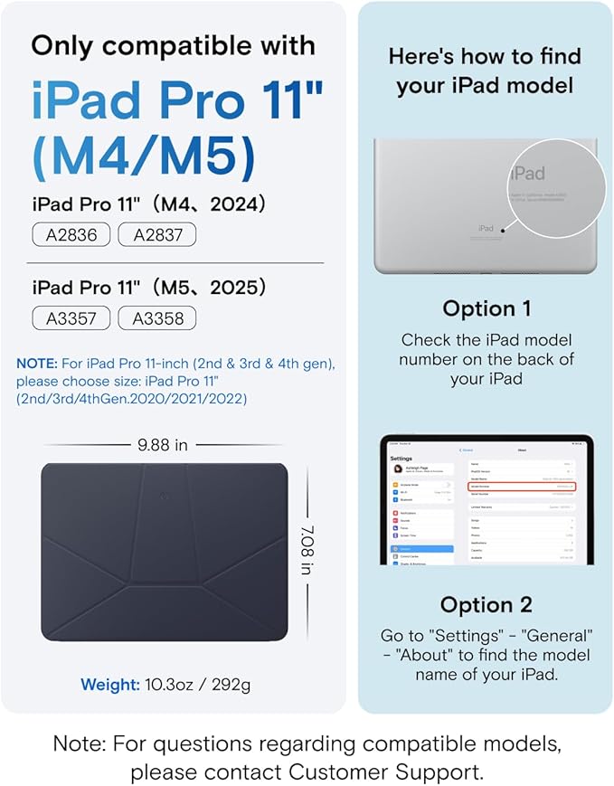 MOFT Dynamic Folio Case for iPad Pro 11- inch (M5 2025 / M4 2024), Slim Magnetic Stand Case with 20+ Viewing Angles, Auto Wake/Sleep, Ultra Thin,Navy Blue x Oz Green