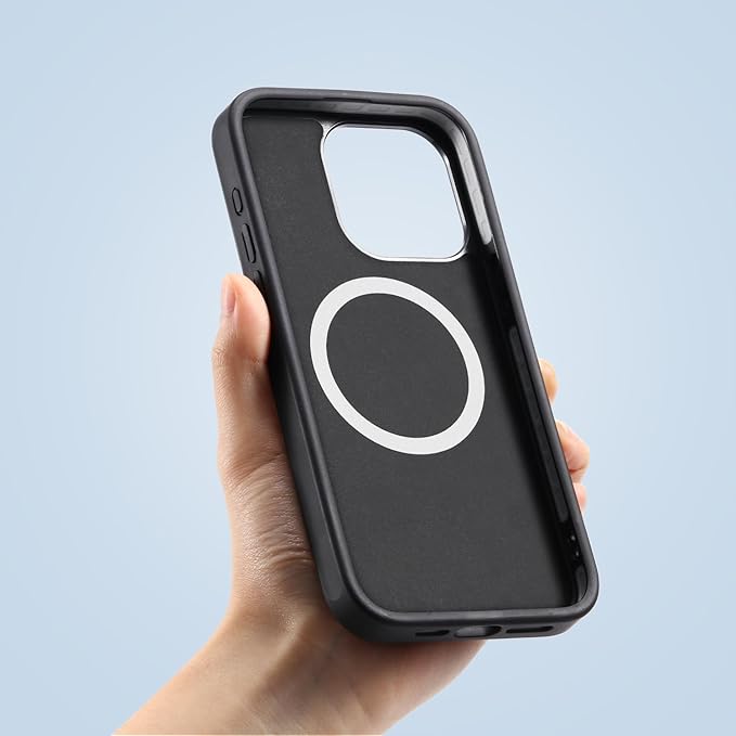 Tigowos for iPhone 15 Pro Max Case Protective Case Made of Aramid Fiber, Soft Touch, Tough Durable Carbon Bumper, Carbon Fiber Red