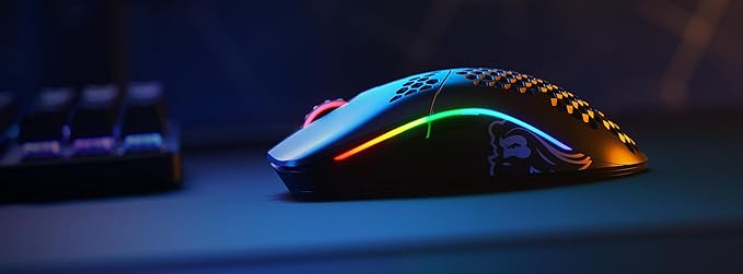 GLORIOUS Model O Wireless Gaming Mouse - Superlight, 69g Honeycomb Design, RGB, Ambidextrous, Lag Free 2.4GHz Wireless, Up to 71 Hours Battery - Matte Black