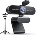EMEET C60E 4K Webcam with Tripod, Streaming Camera with PDAF Autofocus, Dual Microphones, Auto Light Correction, 73° FOV, Plug & Play USB Webcam for Live Streaming, Gaming & Real-Time Interaction