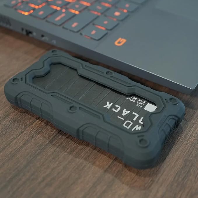 FATBEAR Tactical Military Rugged Shockproof Armor Protective Skin Case Cover for Western Digital WD Black P10 2TB 4TB 5TB 6TB P50 My Passport Ultra Mobile Hard Drive (P40)