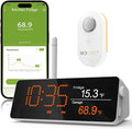 MOCREO WiFi Remote Refrigerator Thermometer, 1/3 Mile Long Range Freezer Alarm, IP66 Waterproof, App Email Alert, with Digital Monitor Hub, 1 Smart Wireless Temperature Sensor for Kitchen, Fridge, RV