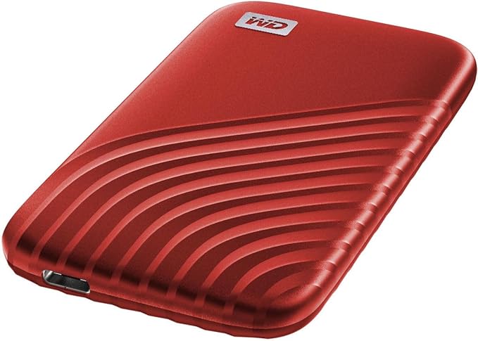 Western Digital 2TB My Passport SSD Portable External Solid State Drive, Red, Sturdy and Blazing Fast, Password Protection with Hardware Encryption - WDBAGF0020BRD-WESN