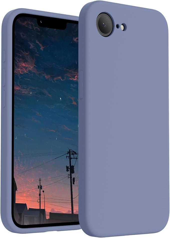 FireNova Magnetic for iPhone 17e Case/iPhone 16e Case, Compatible with MagSafe, [Silicone Camera Protection] Microfiber Lining Phone Case, 6.1", Lavender Gray