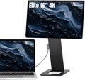SOTSU FlipAction Elite 16" Portable Monitor | 4K | Super Compact | Pivot Rotate | 3840x2400 DCI P3 | 60Hz | 450 Nits | Full Metal CNC | Perfect Match for Mac and Windows (Space Black)
