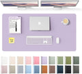 YSAGi Leather Desk Protector, Office Mat, Large Mouse Mat, Non-Slip PU Leather Blotter, Laptop Desk Pad, Waterproof Writing Pad for Office and Home (Light Purple, 47.2" x 23.6")