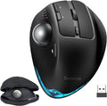 SABLUTE MAM1 Pro Wireless Trackball Mouse, Hard Travel Case (Include) Ergonomic Bluetooth Rechargeable Computer Mice with 5 Level DPI, Adjustable Angle, 3 Devices Connection for PC, Mac, Windows