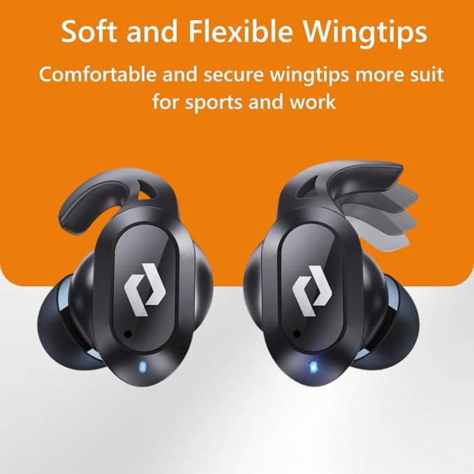 Bluetooth Earbuds Wireless Ear buds Wireless Charging Case Waterproof Headphones Built in Microphone Stereo Bass 64H Playback LED Power Display for iPhone Android Phones Computer Sports Gaming Workout