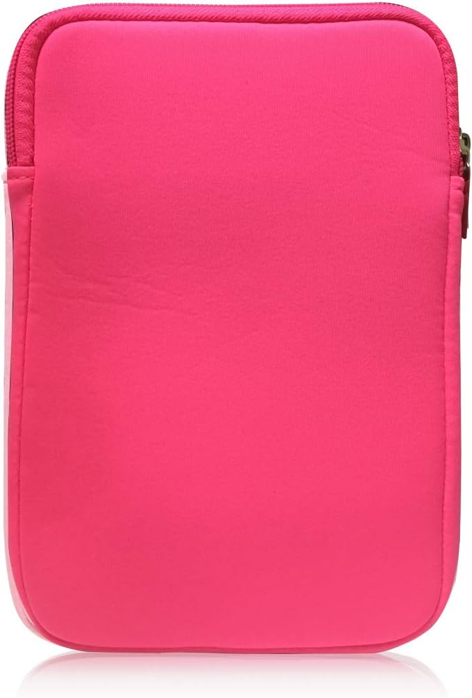 7-8 Inch Tablet Carrying Sleeve Bag, Protective Neoprene Zipper Case Cover for New iPad Mini 5th Generation 7.9" 2019, iPad Mini 5 4 3 2 1, Galaxy Tab A 8.0 2018, NeuTab 7" - Magenta