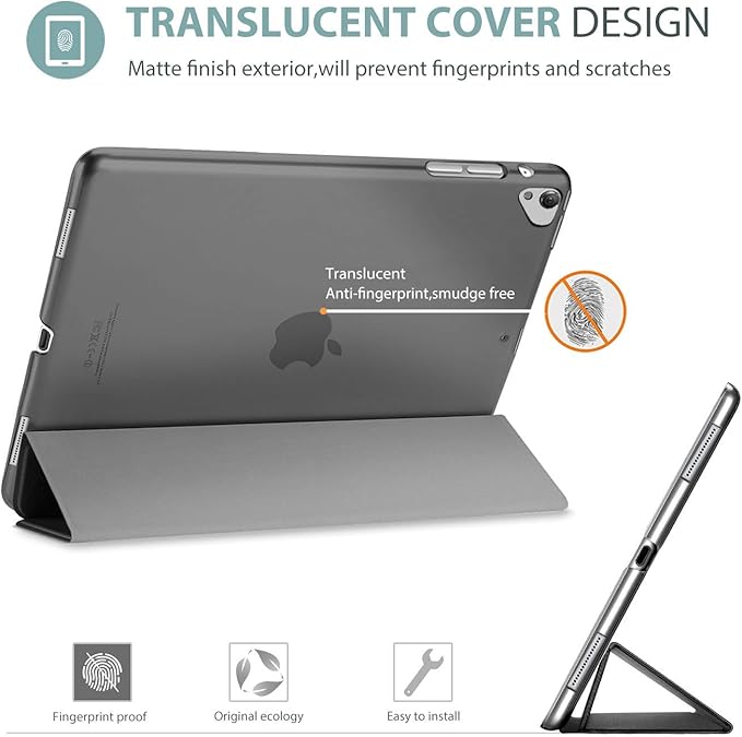 ProCase Smart Case for iPad Pro 12.9 Inch 1st and 2nd Generation (2015 and 2017 Model), Stand Cover Support Auto Sleep/Wake -Grey