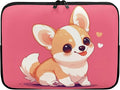 Cute Corgi Laptop Sleeve for Women Girls 17 Inch Laptop Accessories with Versatile Uses Lap Top Case Portable Computer Sleeve Laptop Pouch Ideal Gifts for Holidays Pink