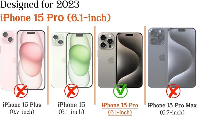 Magnetic for iPhone 15 Pro Case Cute Stripes Phone Case, Shockproof Slim TPU and Hard PC Protective Phone Cover Compatible with MagSafe Designed for Women Girls, Deep Orange