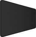Large Gaming Mouse pad, 31.5x15.7 in Extended Desk Pad with Stitched Edges, Premium Microfiber Cloth Surface Waterproof Non-Slip Stable Rubber Base Keyboard Mat for Office Home Gaming, Black