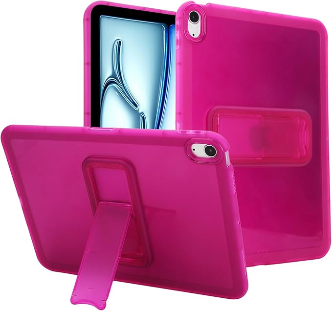 Slim Case for iPad Air 11-inch M4/M3/M2 (2026/2025/2024), Built-in Kickstand Non-Slip Shockproof Rugged Protective for Women Men, Rose
