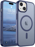 SUPFINE Magnetic for iPhone 15 Case (Compatible with MagSafe) (Military Grade Drop Protection) Slim Translucent Matte Shockproof with Anti-Fingerprint Phone Case, Lavender Gray
