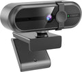 1080P Webcam for PC, Webcam with Mic, Auto Light Correction, 90° Wide Angle, Built-in Privacy Cover, Supports YouTube, Zoom, Teams, Meet, Skype, Perfect for Solo Meeting, Live Streaming