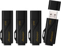 Moment 64GB (4-Pack) MU G03USB Flash Drive 4-Pack – USB 3.2 Memory Stick with Protective Cap and Keychain Loop, Up to 100MB/s Read, 30MB/s Write – Plug & Play USB Drive for PC, Mac, TV, Car