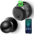 GeekTale Smart Deadbolt, Fingerprint Deadbolt Lock, Fingerprint Door Knob with Lock, Keyless Deadbolt, Keyless Entry Door Lock with App, for Front Door, Garage, Easy Installation