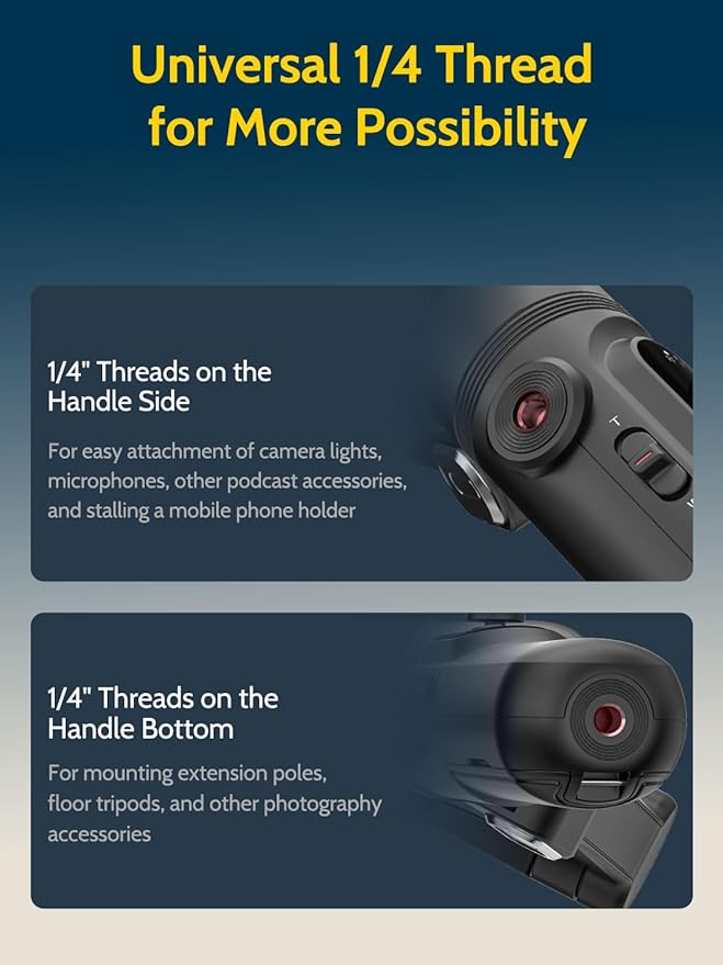 AOCHUAN Handheld 3-axis Gimbal Stabilizer for iPhone&Android Smartphone Gimbal Anti-Shake w/ 1/4 Thread,RGB Magnetic Light,AI Tracking Phone Holder for Vlogging for TikTok,YouTube-Smart X Kit Black