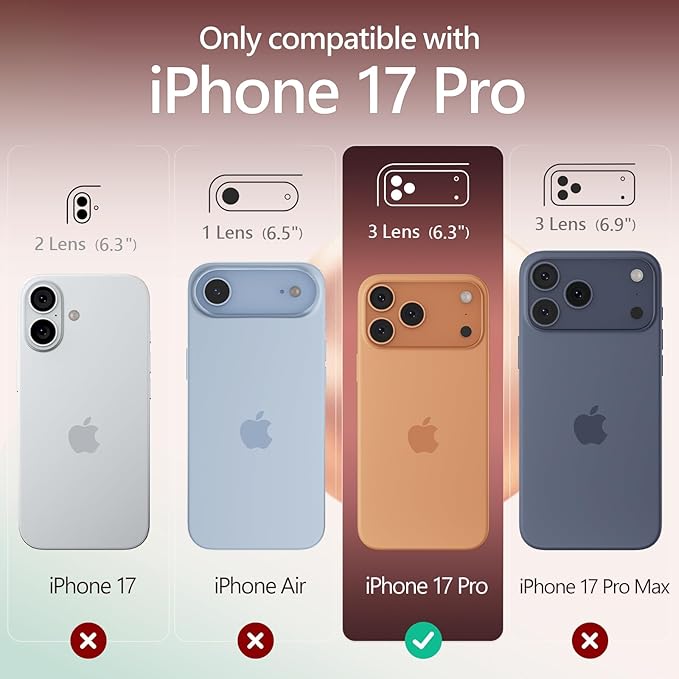 FireNova Magnetic for iPhone 17 Pro Case, Compatible with MagSafe, [Integrated Silicone Camera Control Button] [Camera Protection] Anti-Scratch Microfiber Lining Phone Case, 6.3", Deep Red