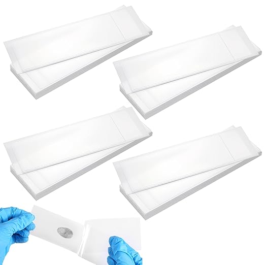Marspark 200 Pcs Fingerprint Lifting Pads Fingerprint Lifting Tape Finger Print Forensic Science Kit Clear for Forensic Most Occupations