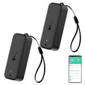 WiFi Hygrometer Thermometer Sensor, Wireless Smart Temperature Humidity Monitor with Remote App Notification Alert, for Home, Greenhouse Black (2 Pack)
