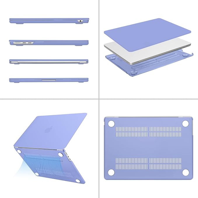 MOSISO Compatible with MacBook Air 13 inch Case M5 2026 M4 2025 M3 M2 2024-2022 A3449 A3240 A3113 A2681, Scratches-Resistant Protective Hard Shell for MacBook Air 13.6 inch Case, Slate Blue