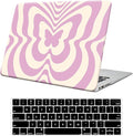 Funut Compatible with MacBook Air 13 Inch Case 2021 2020-2018 Release M1 A2337 A2179 A1932 Touch ID, MacBook Air 2020 Case Marble Laptop Hard Shell Case & Keyboard Cover Mac Air 13 Inch, Butterfly