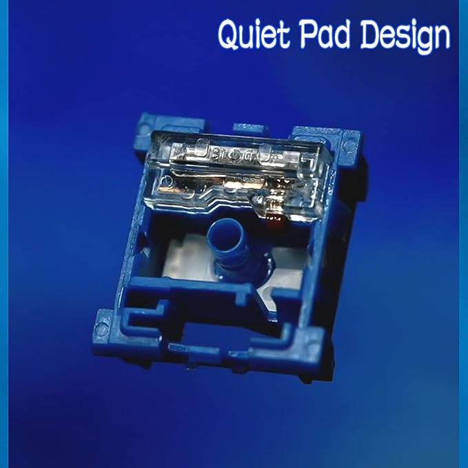 DRAOZA Kailh Deep Sea Silent Pro Whale Switch, Tactile Silent Switch, 45gf 60gf Tactile Force, Pre Lubed, Dustproof/Waterproof, 100M Life, 3-Pin for Hot Swap Mechanical Keyboard （Silent Whale 36pcs）
