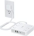 TESSAN 5Ft Grey Extension Cord with Multiple Outlets, Surge Protector Power Strip with 6 Outlets and 4 USB Ports (2 USB C), 2100 Joules Protection, Flat Plug, Outlet Extender for Home, Office, Dorm