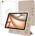 Case for iPad Air 13" M4/M3/M2 2026/2025/2024, iPad Pro 12.9" 6th/5th Gen. 2022/2021 with Pencil Holder, Vertical Stand, Detachable Magnetic Trifold Stand Case,Auto Wake/Sleep, Oat Coffee+White