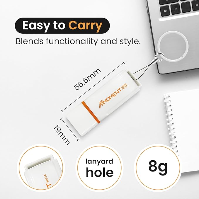 MMOMENT MU34 128GB USB 3.1 Flash Drive, Read Speed up to 120MB/s, Write Speed up to 60MB/s, Thumb Drive