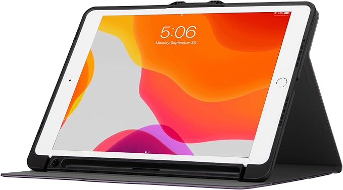 Targus VersaVu 360 Degree Rotating Case for iPad 10.2" (9th, 8th, 7th Gen), iPad Air 10.5", Pro 10.5" – Military-Grade Drop Protection, Pencil Holder, Multi-Angle Stand, Violet - THZ86307GL