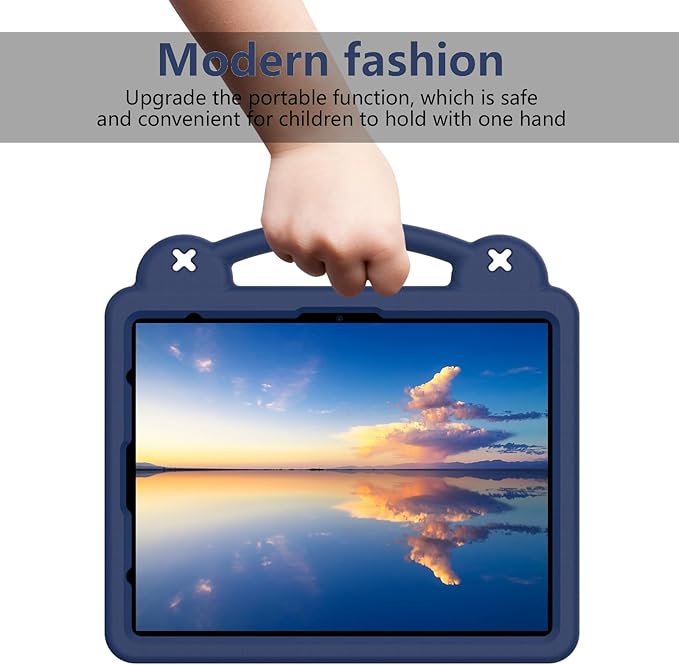 AKABEILA Compatible with Honor Pad X9/Honor Pad X8 Pro 11.5(2023) Tablet Case, Kids Friendly Universal Lightweight Shockproof Protective Case with Shoulder Strap & Stand Handle Navy Blue