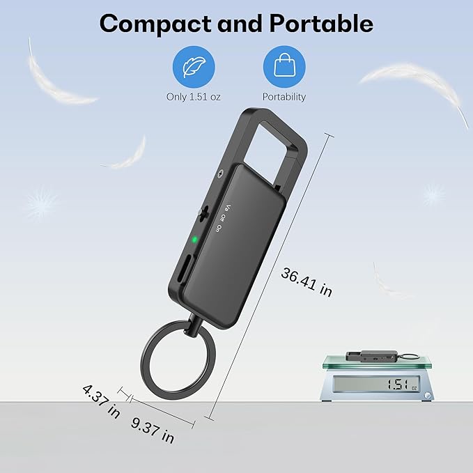 128GB Digital Voice Recorder – 9000 Hours Storage, 24-Hour Battery, Intelligent Noise Reduction, USB-C Voice Activated Audio Recorder for Meetings, Lectures, Interviews