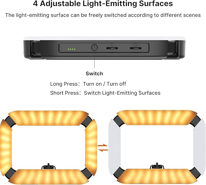 Smartphone Video Rig ULANZI U200 Camera Video Rig Phone Video Stabilizer LED Ring Light Selfie Light for Smartphone, Action Camera, YouTube, Vlogging, Filmmaking, Makeup
