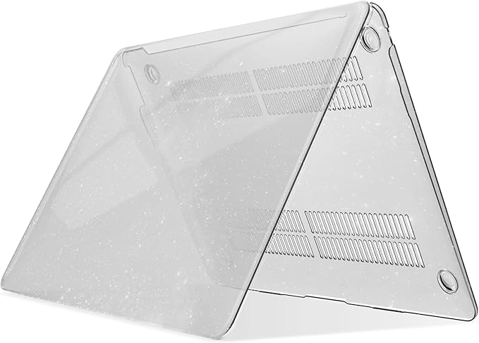 IBENZER Compatible with New MacBook Air 13 inch Case 2022 2021 2020 M1 A2337 A2179 A1932, Plastic Hard Shell Case with Keyboard Cover for Mac Retina Display with Touch ID, Star Clear, AT13-S-CL+1