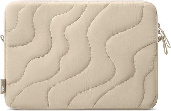 tomtoc 360 Protective Puffy Laptop Sleeve for 13-inch MacBook Air M5/A3449(2026)/M4/M3/M2 A3240 A3113, MacBook Neo A18 & MacBook Pro M2/M1, Quilted Soft Puffer Bag for 13-inch Surface Pro Copilot+PC