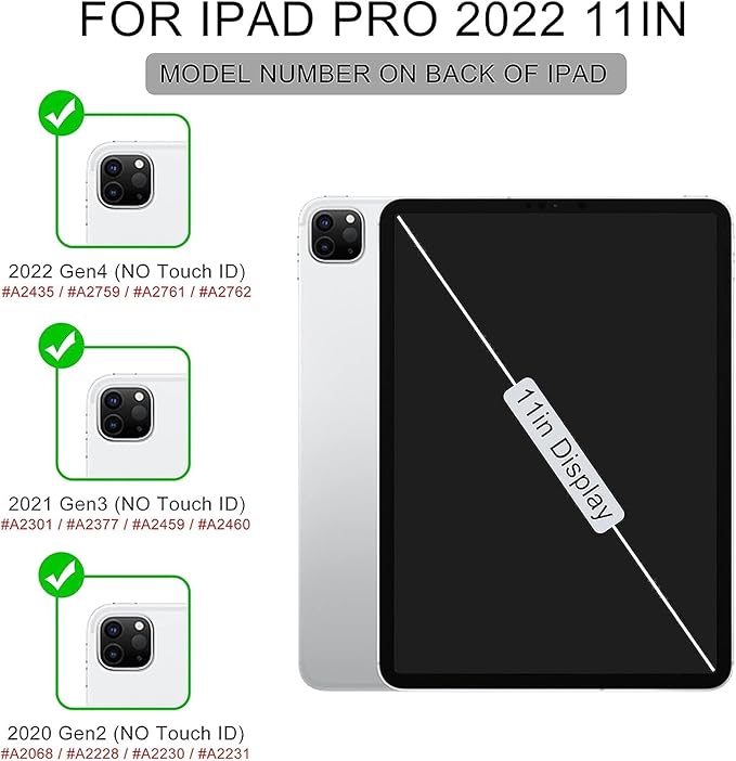 Soke for iPad Pro 11 Case (M2) 2022/2021/2020 with Pencil Holder - [Full Body Protection + Apple Pencil Charging + Auto Wake/Sleep], Soft TPU Back Cover for 2022 iPad Pro 11 inch(Lilac)